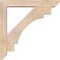 Ekena Millwork Merced Slat Smooth Bracket w/ Offset Brace, Douglas Fir, 5 1/2"W x 32"D x 32"H BKT0604X32X32MRC06SDF - alternate 2